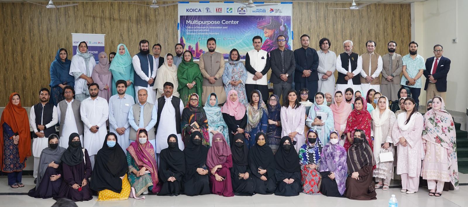 Minister of HED Meena khan afridi inaugurated multiple- purpose IT center in women un